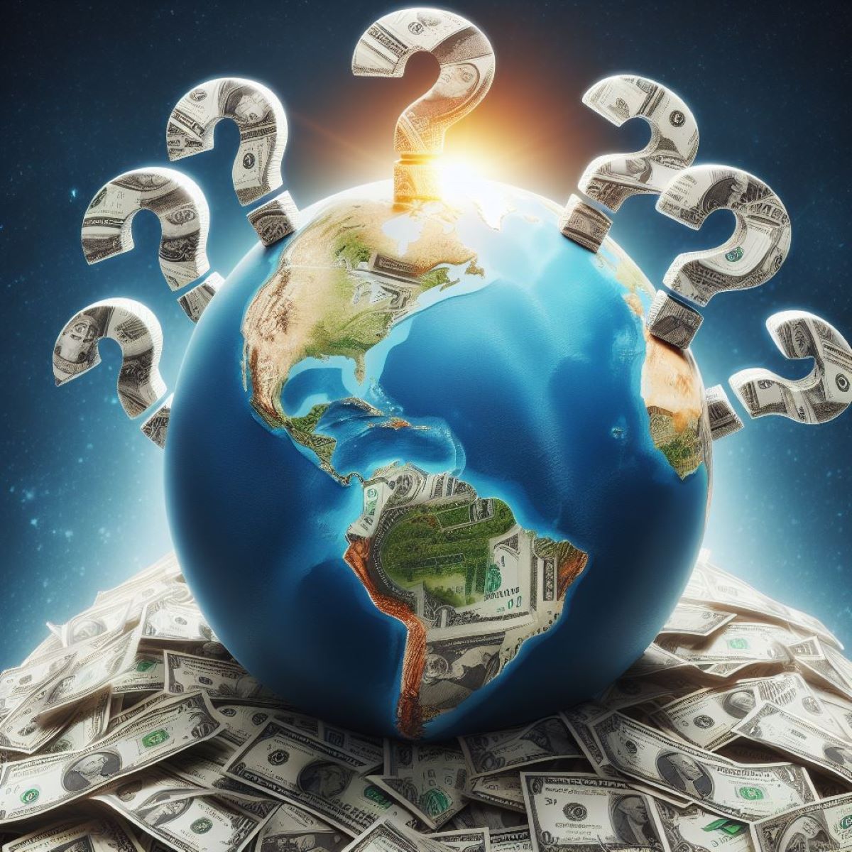 unclaimed money shown on a globe