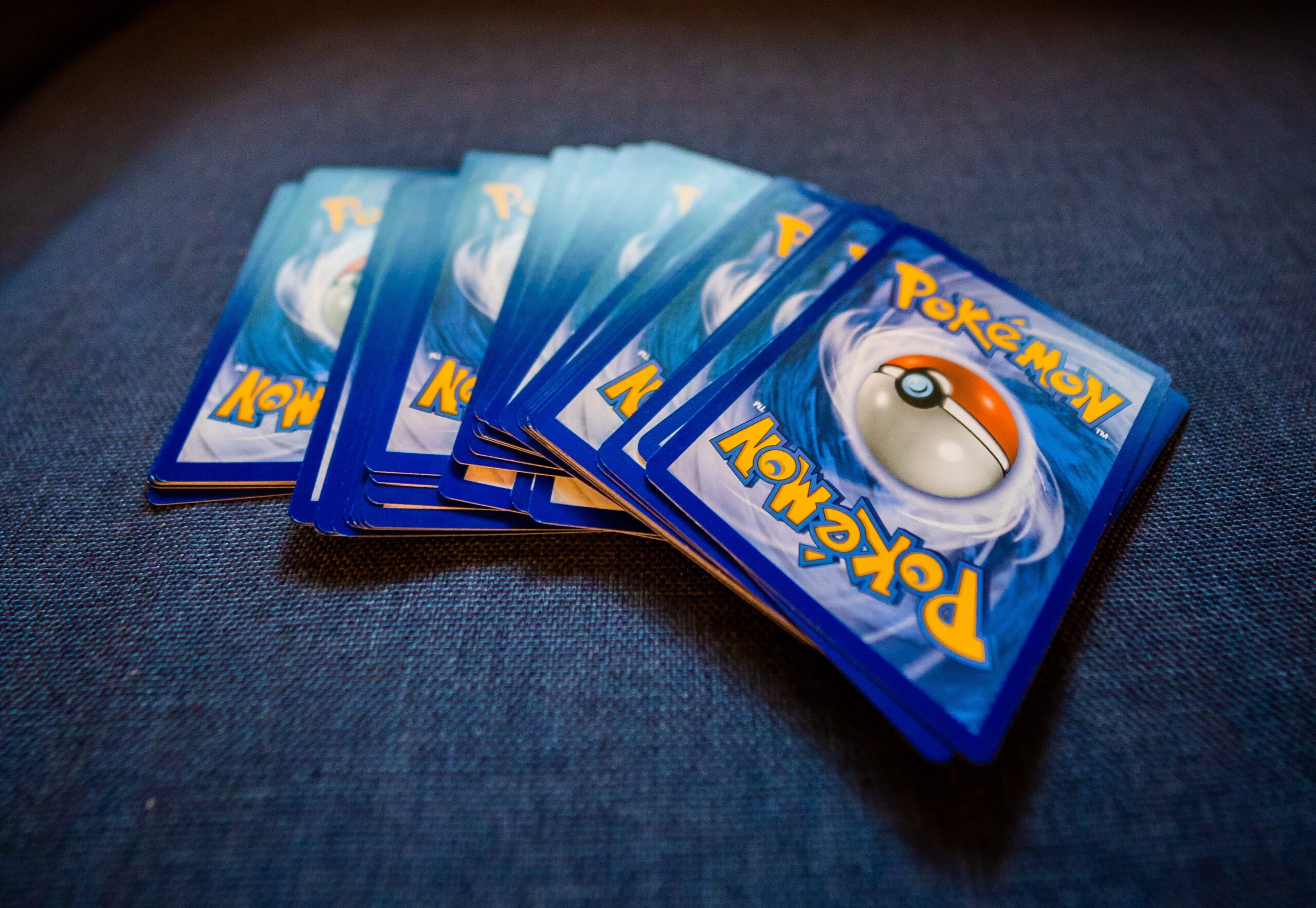 several Pokemon Collectible Trading Card Games shown